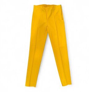 Yellow high-waisted skinny trousers